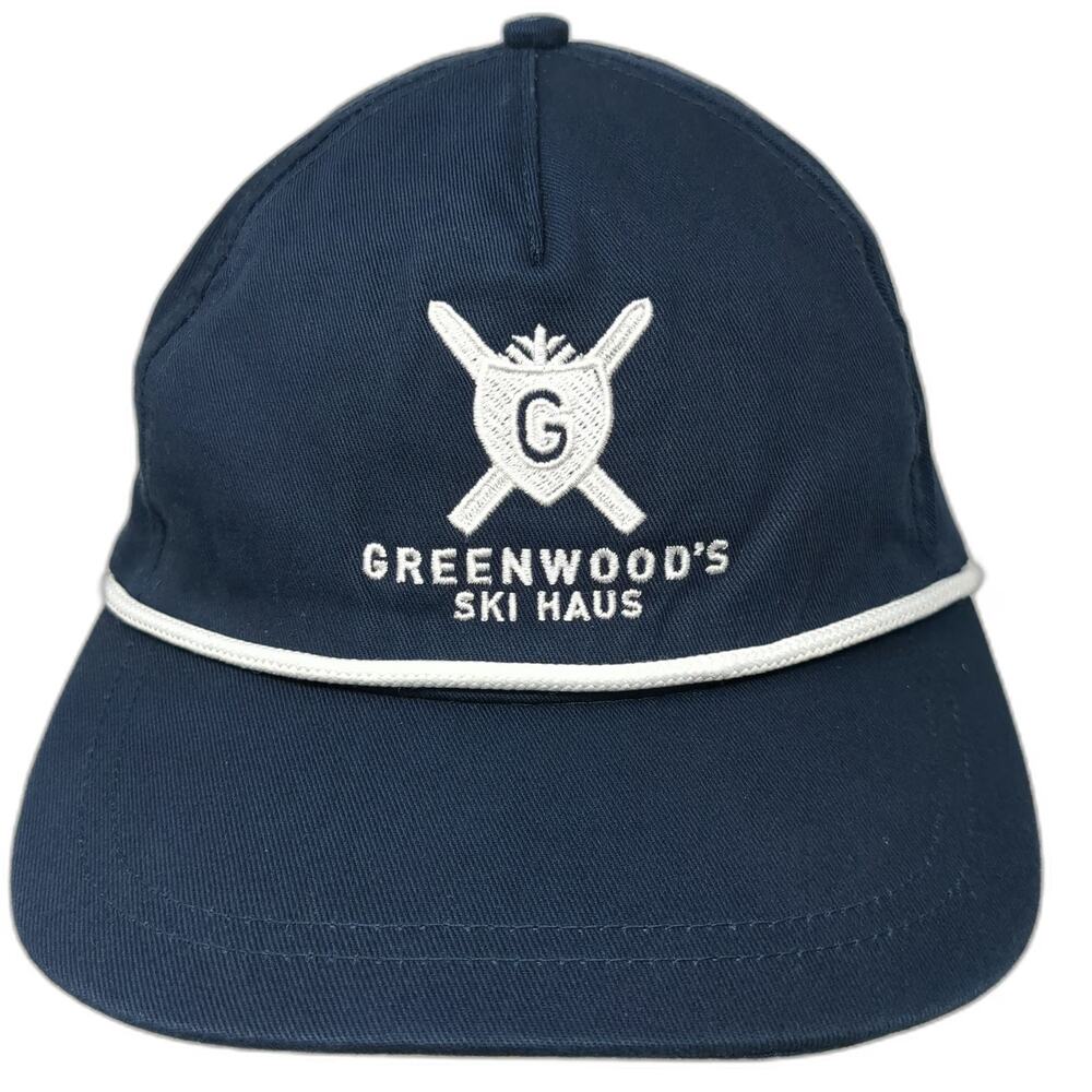 Port Authority 5 Panel Blue One Size Greenwood's Ski Haus Rope Snapback Hat Logo